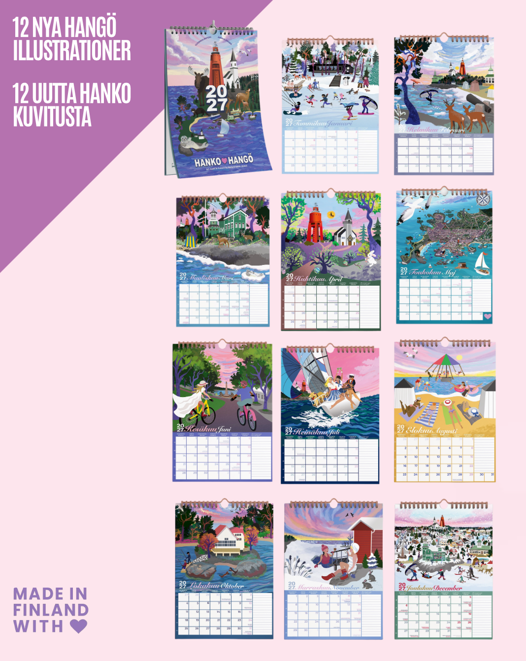 VÄGGKALENDER HELSINGFORS 2027