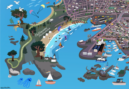 HANKO FINLAND MAP POSTER