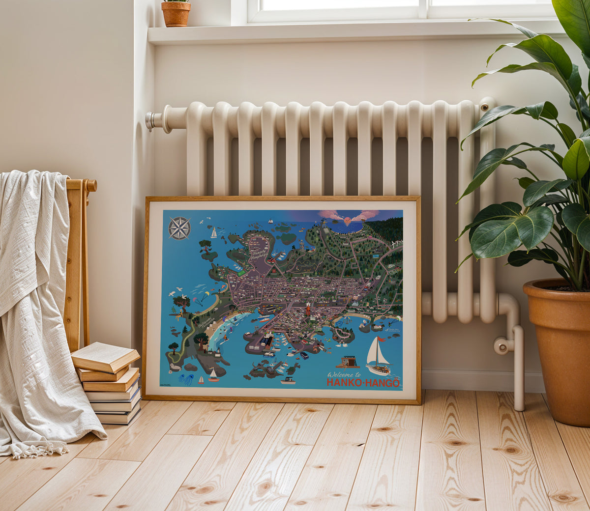 HANKO FINLAND MAP POSTER