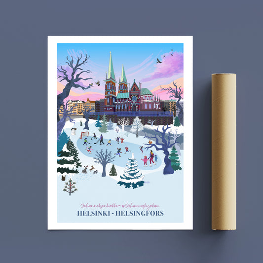 ICE SKATING AT ST. JOHNS CHURCH IN HELSINKI